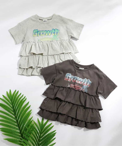 日本童裝 BREEZE 裙邊印花上衣 80-140cm 女童款 夏季 TOPS