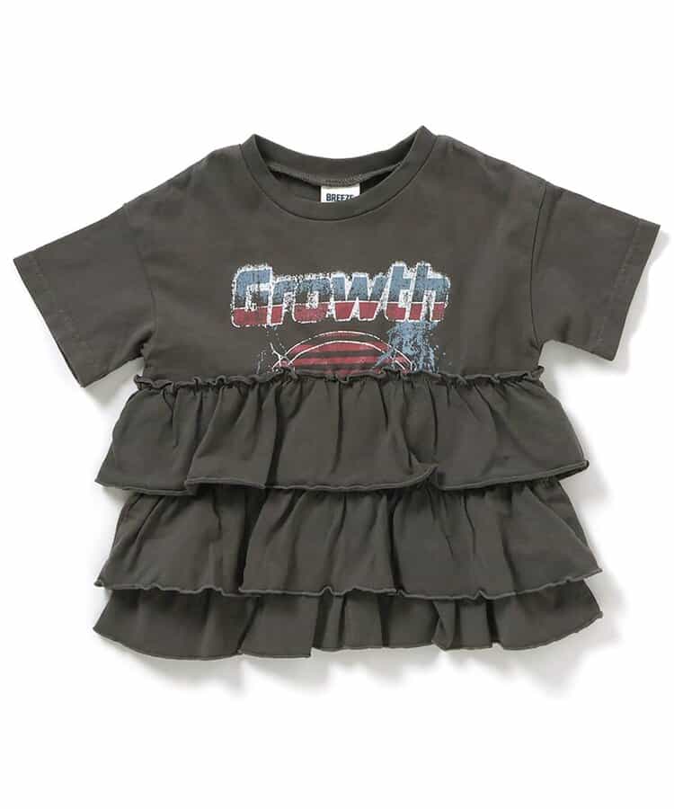 日本童裝 BREEZE 裙邊印花上衣 80-140cm 女童款 夏季 TOPS