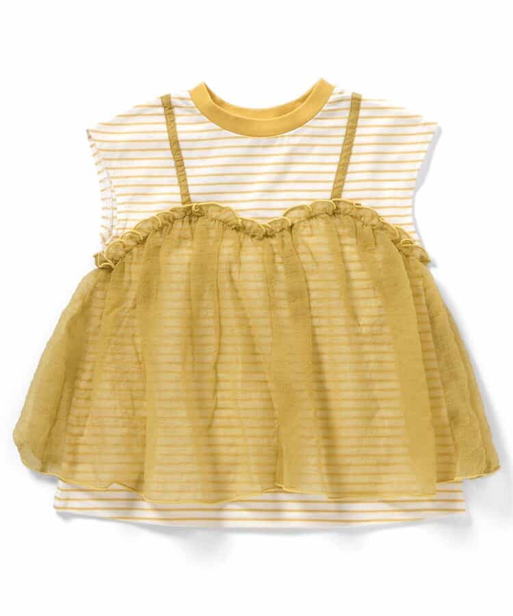 日本童裝 BREEZE 薄紗法式袖上衣 80-140cm 女童款 TOPS 夏季