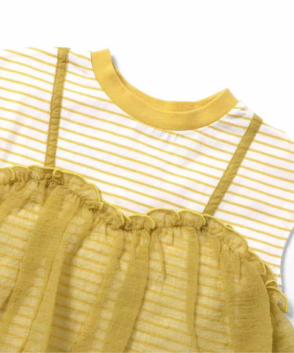 日本童裝 BREEZE 薄紗法式袖上衣 80-140cm 女童款 TOPS 夏季