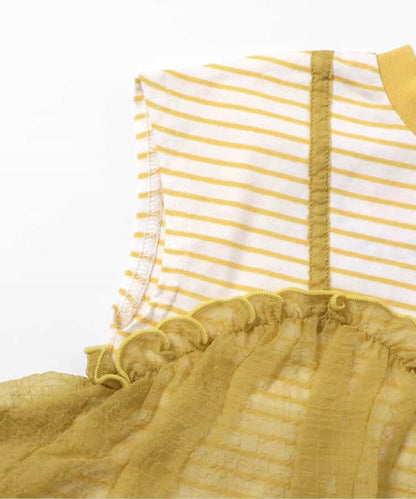 日本童裝 BREEZE 薄紗法式袖上衣 80-140cm 女童款 TOPS 夏季