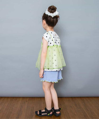 日本童裝 BREEZE 薄紗法式袖上衣 80-140cm 女童款 TOPS 夏季