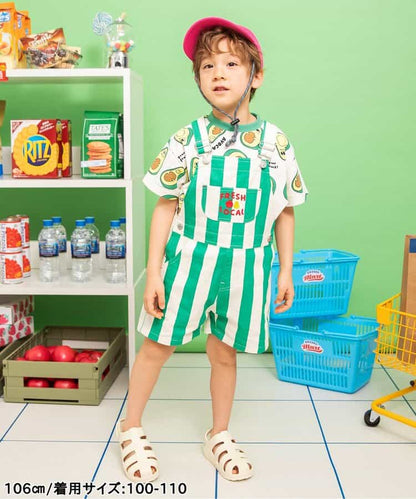 日本童裝 BREEZE 短版背帶褲 80-130cm 男童款 夏季 Jumpsuit