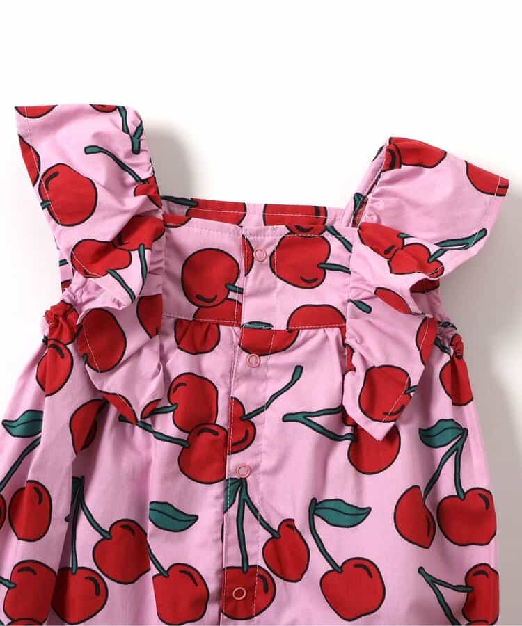 日本童裝 BREEZE 印花小飛袖連衣 70-80cm 女童款 初生嬰兒 夏季 Jumpsuit