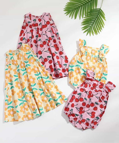 日本童裝 BREEZE 印花小飛袖連衣 70-80cm 女童款 初生嬰兒 夏季 Jumpsuit