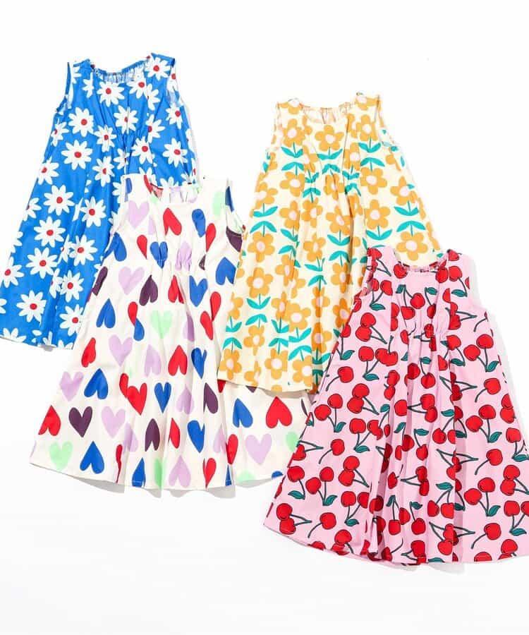 日本童裝 BREEZE 印花喇叭背心裙 80-140cm 女童款 夏季 DRESSES
