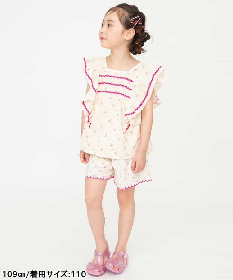 日本童裝 BREEZE 褶邊小飛袖上衣 80-140cm 女童款 夏季 TOPS