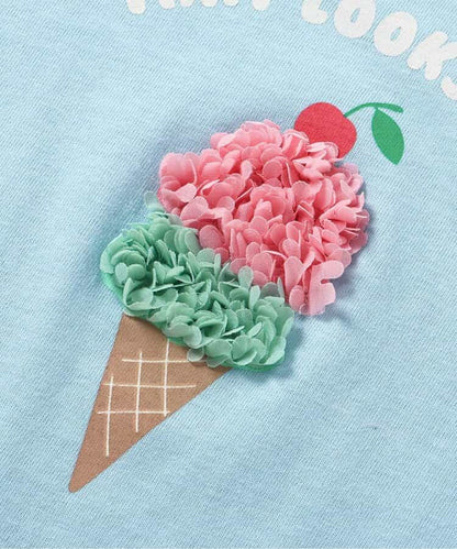 日本童裝 BREEZE 立體圖案上衣 80-140cm 女童款 夏季 TOPS