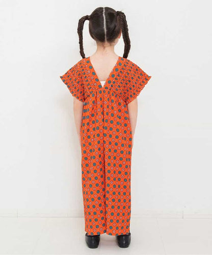 日本童裝 BREEZE V領連體褲 80-140cm 女童款 夏季 Jumpsuit