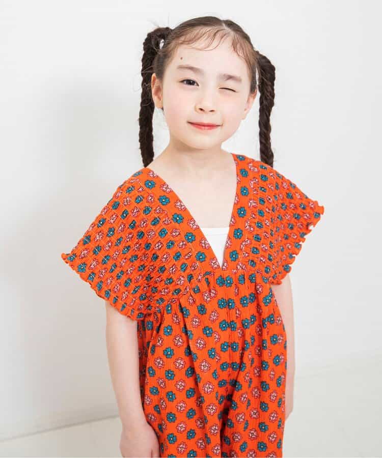 日本童裝 BREEZE V領連體褲 80-140cm 女童款 夏季 Jumpsuit