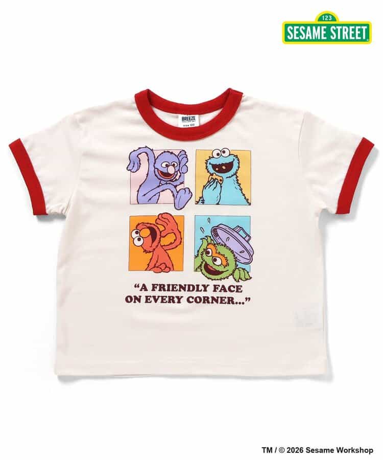 日本童裝 BREEZE x SESAME STREET 印花上衣 90-140cm 男童款/女童款 夏季 TOPS