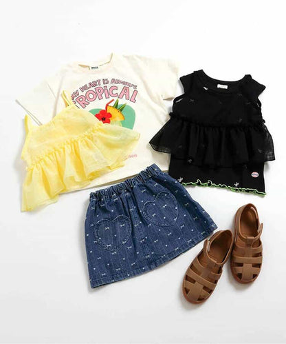日本童裝 BREEZE 薄紗吊帶上衣 80-140cm 女童款 夏季 TOPS