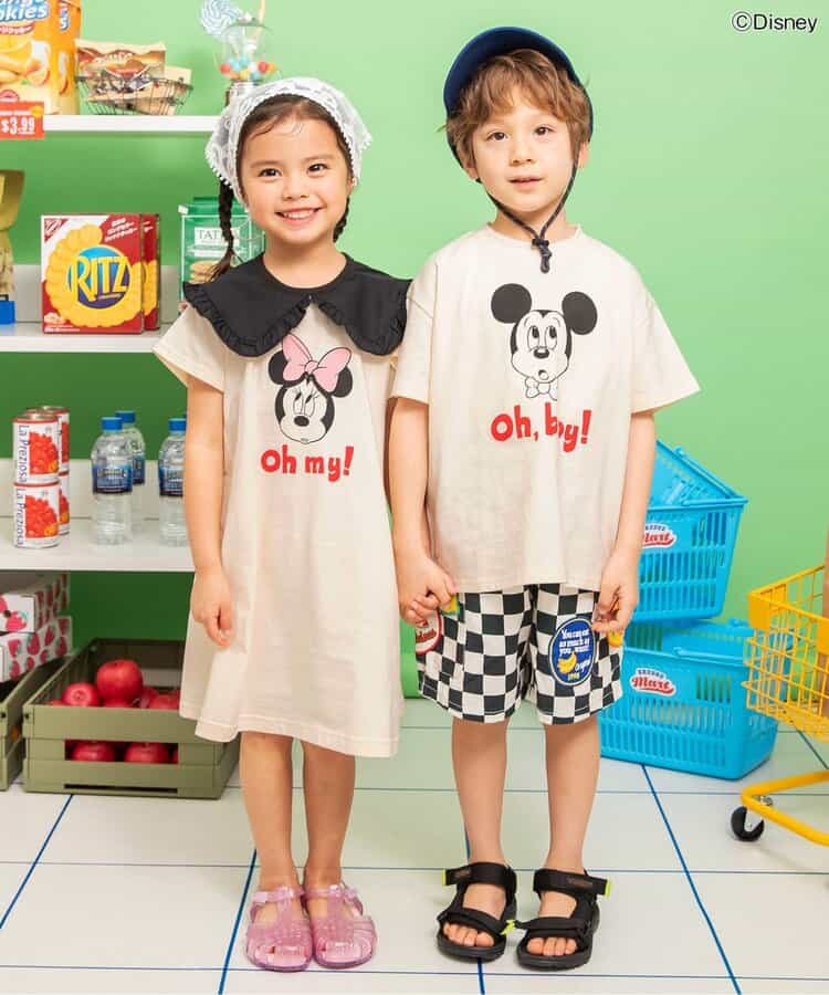 日本童裝 BREEZE x Disney 翻領連身裙 80-140cm 女童款 夏季 DRESSES