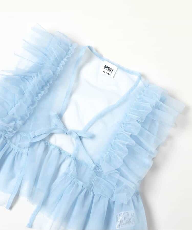 日本童裝 BREEZE 薄紗上衣背心兩件套裝 80-140cm 女童款 夏季 TOPS