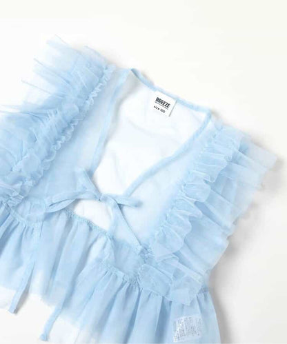 日本童裝 BREEZE 薄紗上衣背心兩件套裝 80-140cm 女童款 夏季 TOPS