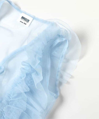 日本童裝 BREEZE 薄紗上衣背心兩件套裝 80-140cm 女童款 夏季 TOPS
