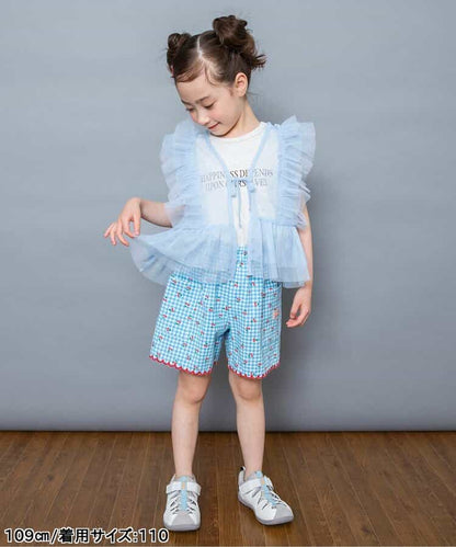 日本童裝 BREEZE 薄紗上衣背心兩件套裝 80-140cm 女童款 夏季 TOPS