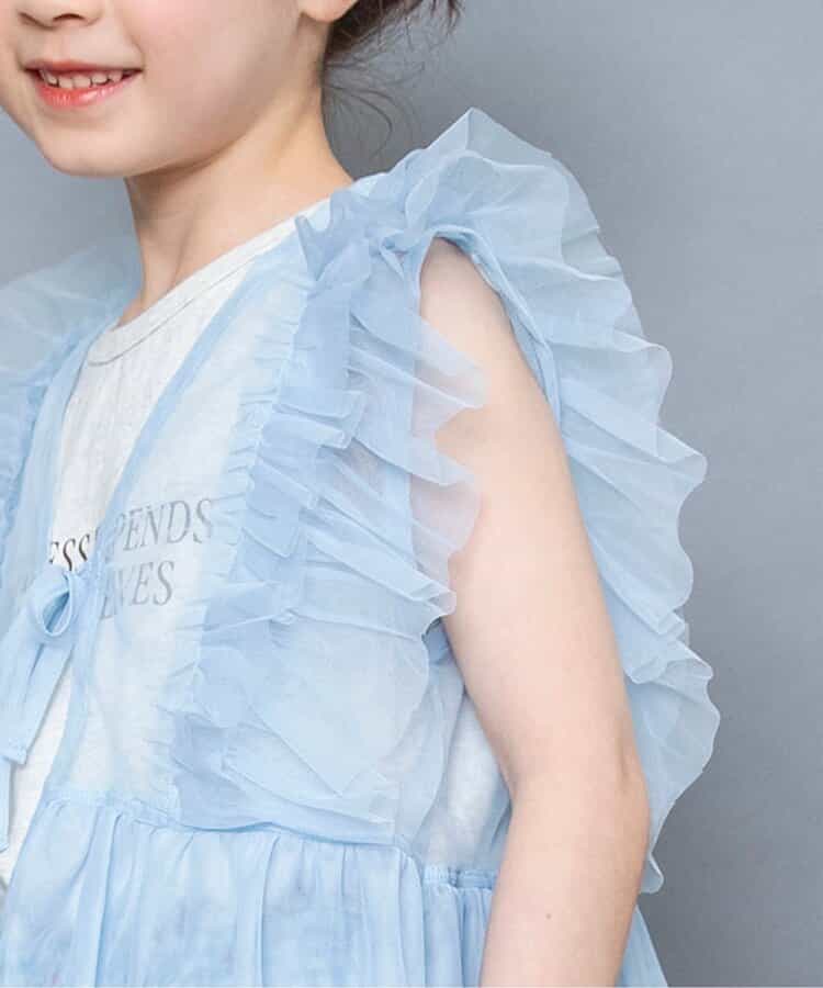 日本童裝 BREEZE 薄紗上衣背心兩件套裝 80-140cm 女童款 夏季 TOPS