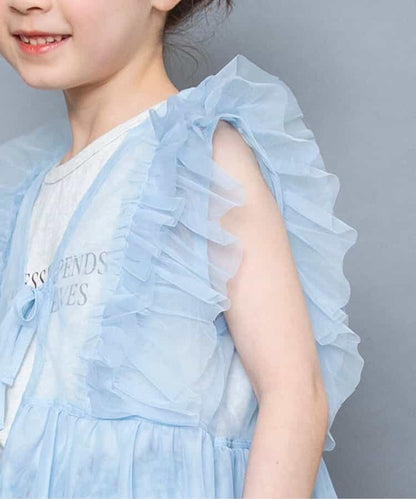 日本童裝 BREEZE 薄紗上衣背心兩件套裝 80-140cm 女童款 夏季 TOPS