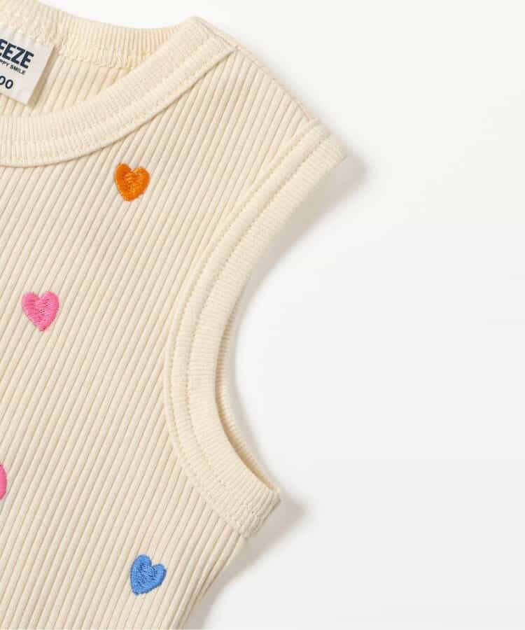 日本童裝 BREEZE 刺繡羅紋背心 80-140cm 女童款 夏季 TOPS