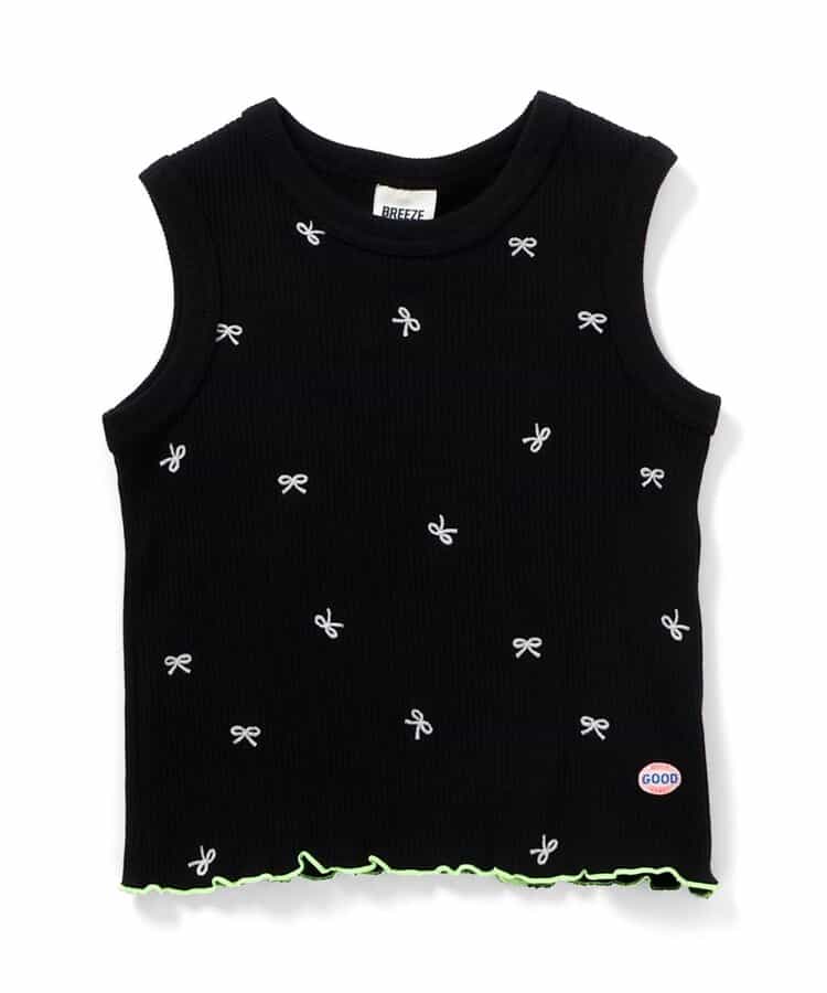 日本童裝 BREEZE 刺繡羅紋背心 80-140cm 女童款 夏季 TOPS