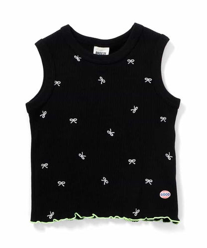 日本童裝 BREEZE 刺繡羅紋背心 80-140cm 女童款 夏季 TOPS