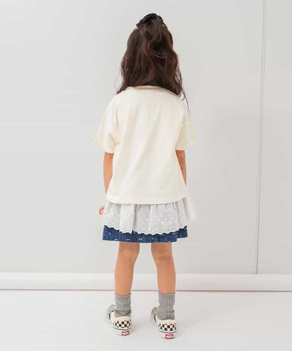 日本童裝 BREEZE 牛仔提花短裙 80-140cm 女童款 夏季 SKIRTS