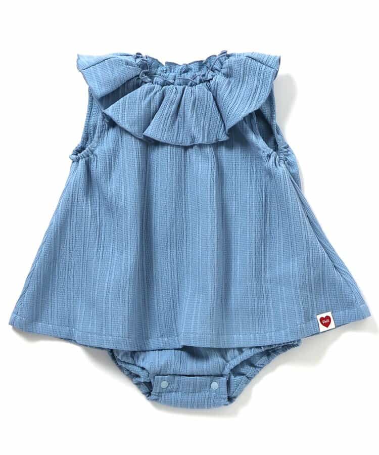 日本童裝 BREEZE 荷葉領連衣 70-80cm 女童款 夏季 Jumpsuit