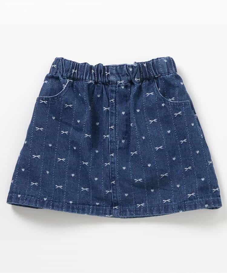 日本童裝 BREEZE 牛仔提花短裙 80-140cm 女童款 夏季 SKIRTS