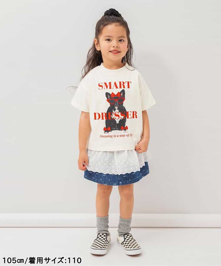 日本童裝 BREEZE 牛仔提花短裙 80-140cm 女童款 夏季 SKIRTS