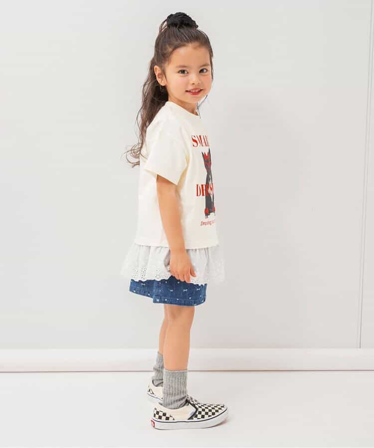 日本童裝 BREEZE 牛仔提花短裙 80-140cm 女童款 夏季 SKIRTS