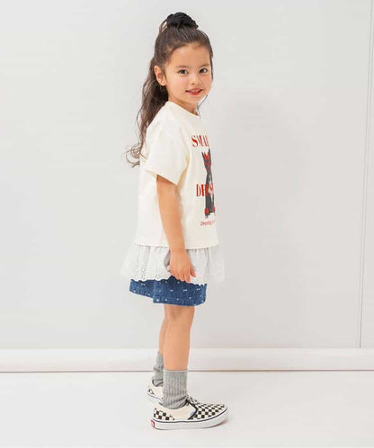 日本童裝 BREEZE 牛仔提花短裙 80-140cm 女童款 夏季 SKIRTS