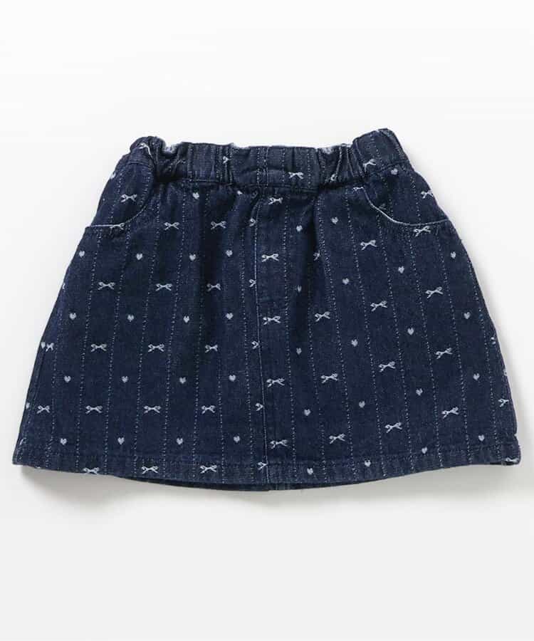 日本童裝 BREEZE 牛仔提花短裙 80-140cm 女童款 夏季 SKIRTS
