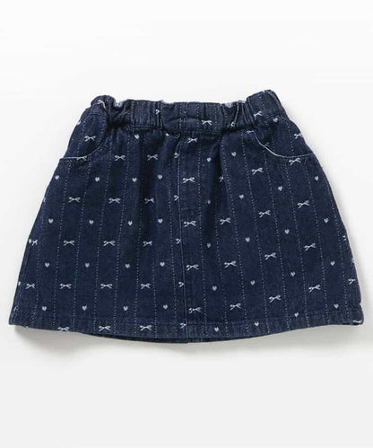 日本童裝 BREEZE 牛仔提花短裙 80-140cm 女童款 夏季 SKIRTS