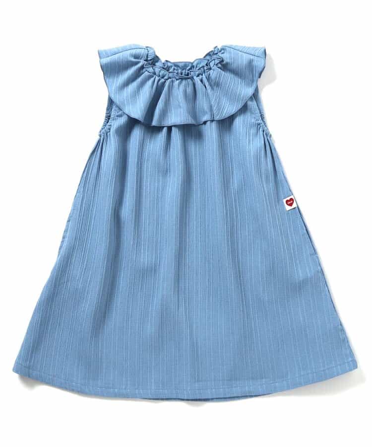 日本童裝 BREEZE 荷葉邊領連身裙 80-140cm 女童款 夏季 DRESSES