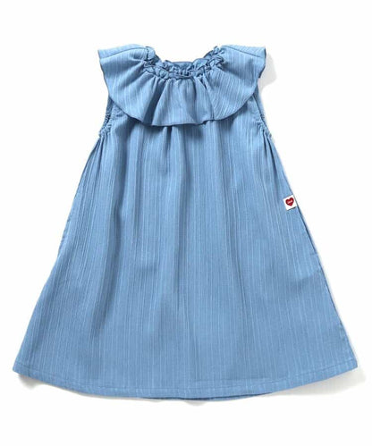 日本童裝 BREEZE 荷葉邊領連身裙 80-140cm 女童款 夏季 DRESSES