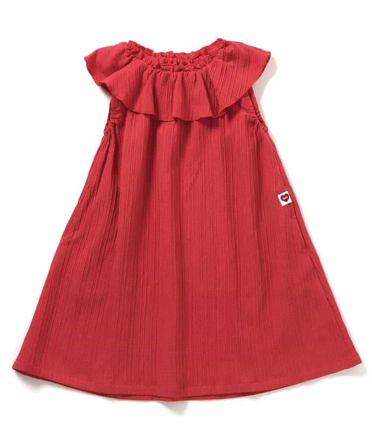 日本童裝 BREEZE 荷葉邊領連身裙 80-140cm 女童款 夏季 DRESSES