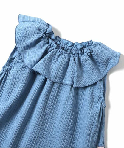 日本童裝 BREEZE 荷葉邊領連身裙 80-140cm 女童款 夏季 DRESSES