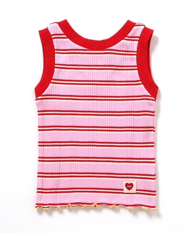 日本童裝 BREEZE 羅紋邊背心 80-140cm 女童款 夏季 TOPS