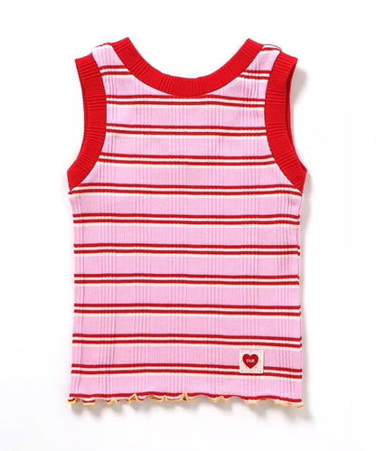 日本童裝 BREEZE 羅紋邊背心 80-140cm 女童款 夏季 TOPS