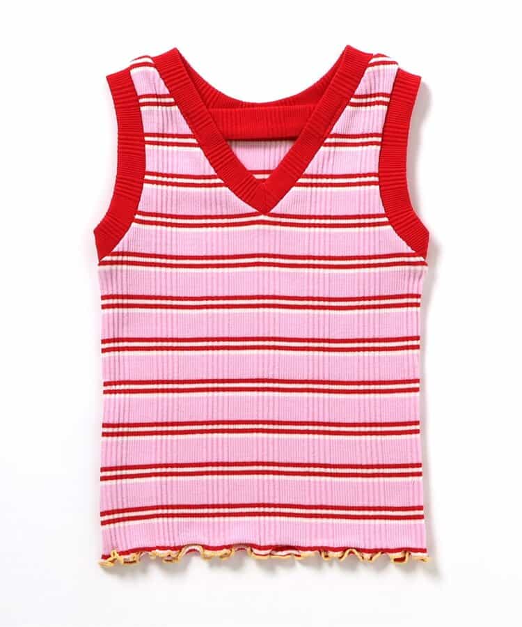 日本童裝 BREEZE 羅紋邊背心 80-140cm 女童款 夏季 TOPS