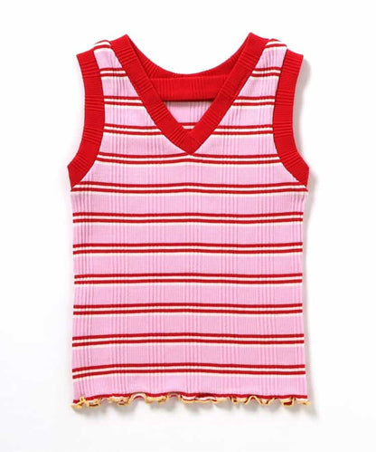 日本童裝 BREEZE 羅紋邊背心 80-140cm 女童款 夏季 TOPS