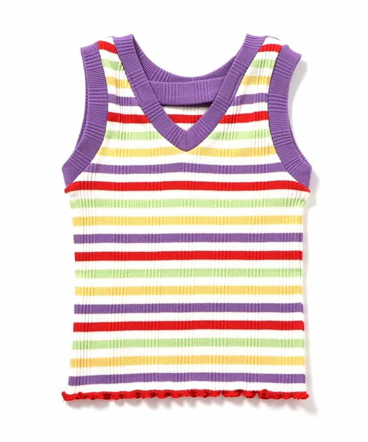 日本童裝 BREEZE 羅紋邊背心 80-140cm 女童款 夏季 TOPS