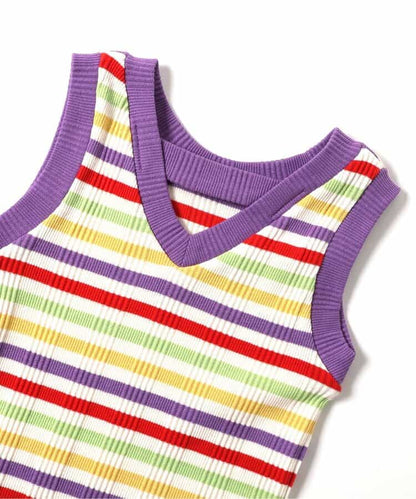 日本童裝 BREEZE 羅紋邊背心 80-140cm 女童款 夏季 TOPS