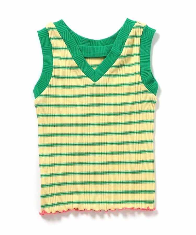 日本童裝 BREEZE 羅紋邊背心 80-140cm 女童款 夏季 TOPS