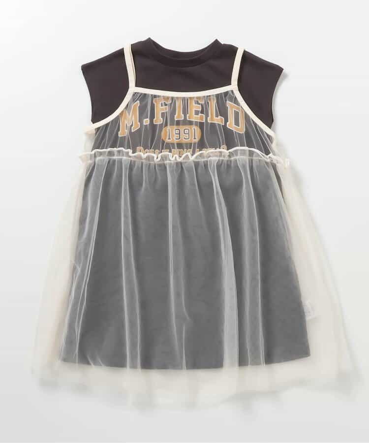 日本童裝 BREEZE 學院風薄紗兩件套裝 80-140cm 女童款 夏季 DRESSES