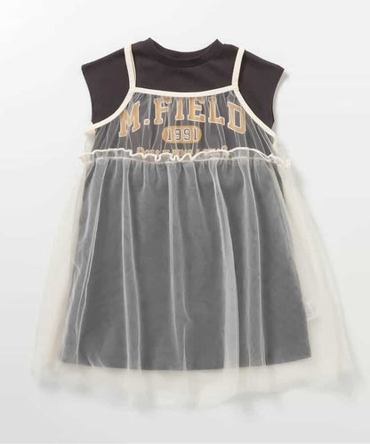 日本童裝 BREEZE 學院風薄紗兩件套裝 80-140cm 女童款 夏季 DRESSES