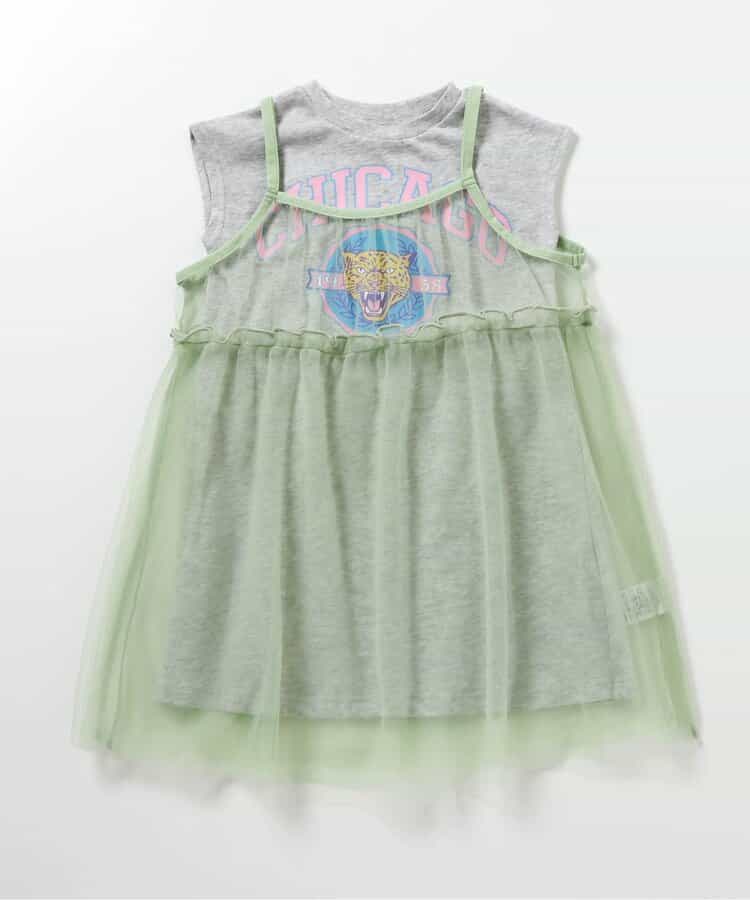日本童裝 BREEZE 學院風薄紗兩件套裝 80-140cm 女童款 夏季 DRESSES