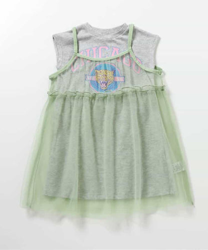 日本童裝 BREEZE 學院風薄紗兩件套裝 80-140cm 女童款 夏季 DRESSES