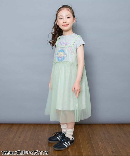 日本童裝 BREEZE 學院風薄紗兩件套裝 80-140cm 女童款 夏季 DRESSES